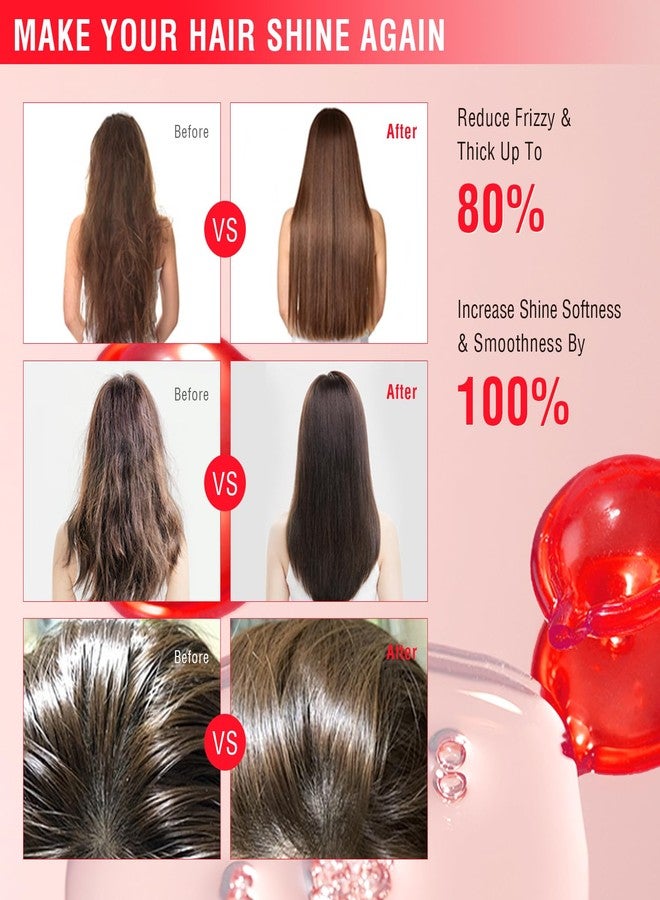 OUKEYA Hair Vitamins Hair Treatment Serum - no Rinse with Argan Macadamia & Avocado Oils - Vitamins A, C, E, Pro B5 - Hair Serum Capsule for Frizzy and Damaged - Hair Conditioner for Women & Men - Image 5